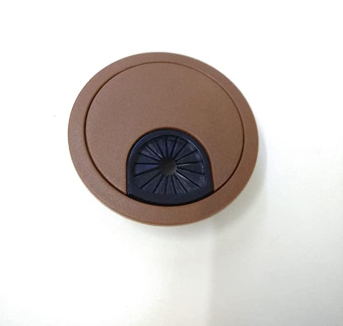 2.5 inch Plastic Alloy Desk Grommet Hole Cover for Cable Management (Brown)-image-45