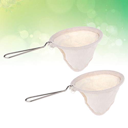 Hemoton 2Pcs Pano de Filtro de Café Aço Inoxidável Alça Café Chá Infusor Coador Acessórios de Café A