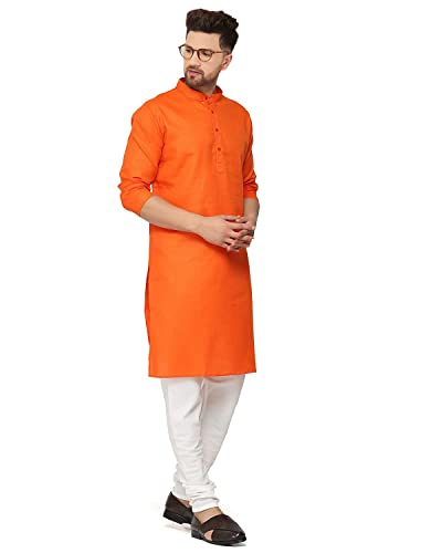 Image of Gauri Laxmi Enterprise Men's Cotton Kurta Pyjama Set