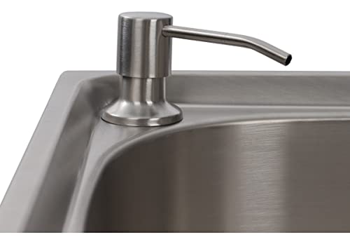 Dispenser Cozinha Dosador Detergente Sabonete de Embutir Aço Inox 500ml (Aço Inoxidável 304)