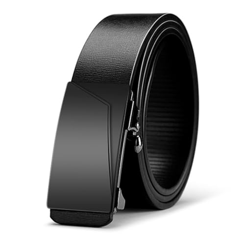 JSEIAJB Toothless Belt With Automatic Buckle For Young Men's Casual Business Leather Belt