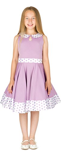 BlackButterfly Kids 'Zoey' Vintage Polka Dot 50's Girls Dress2