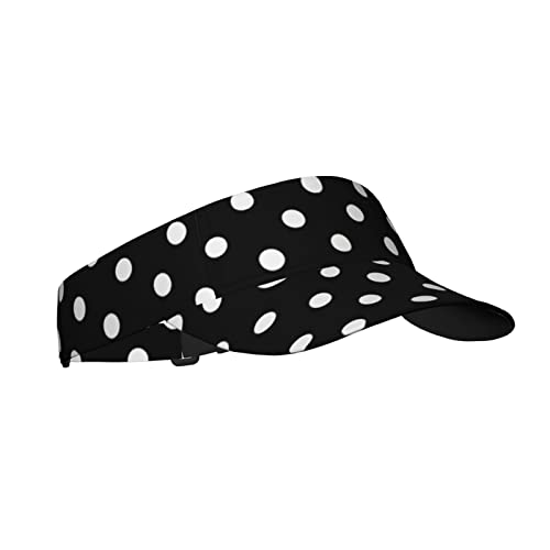 Visera deportiva roja con lunares ajustable unisex miniatura 2
