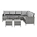 SVITA Madison Rattan-Lounge Polyrattan Ecksofa Gartenmöbel-Set Sofa Garnitur Couch-Eck