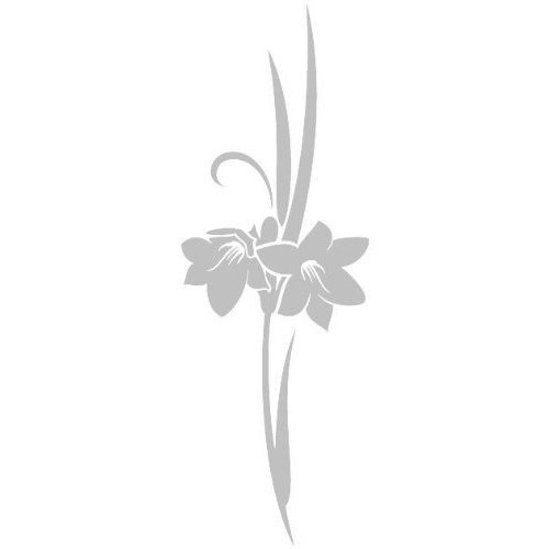 Lightningsigns White Flower Etched Effect, Frosted Vinyl Window Sticker (#3)