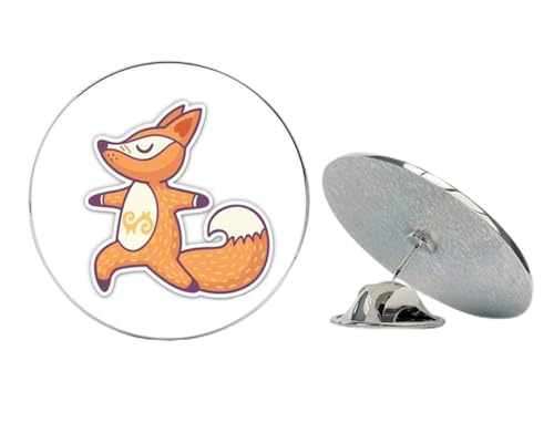 Yoga Pose Fox Cute Adorable Metal 0.75