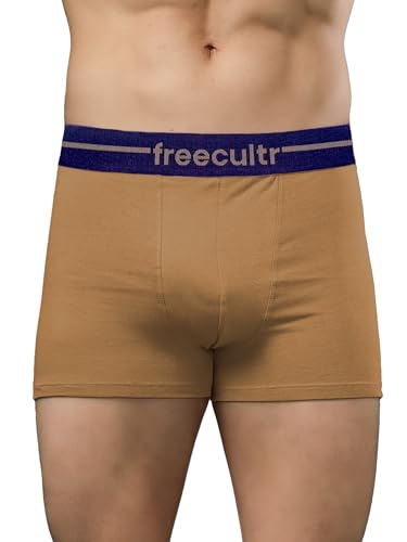 Image of Freecultr Men's Cotton Trunks | Breathable & Moisture Absorbing | Soft Comfort Fit | Everyday Innerwear