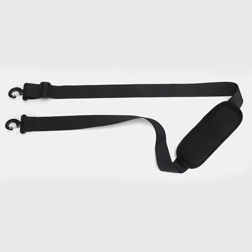 Urtala Bandoulière pour sac - Avec mousqueton et rembourrage antidérapant épais - Jusqu'à 130 cm de long - Noir