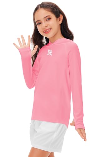 Image of Remimi Kids Sun Shirt Rash Guard Quick Dry Sun Protection Athletic Hoodie Hiking Shirts 3-12 Years