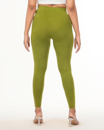 Image of Loveit Womens Solid Viscose Slim Fit Ankle Length Leggings