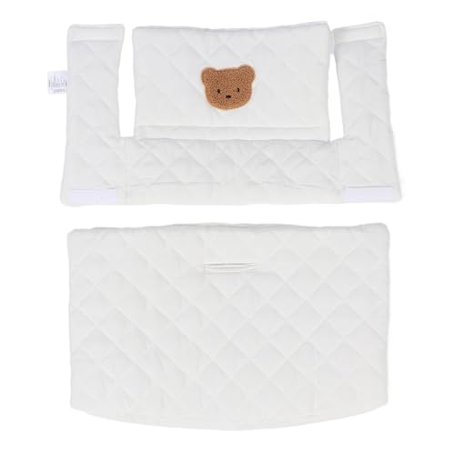 Baby Chair Cushion, Chair Seat Back Cushion Polyester Fabric Cartoon Soft Anti Dirt Kids Dining Chair Cushion for Children's Chair