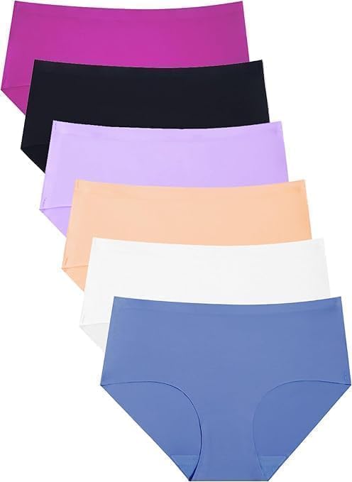 helisha Women's & Girls Regular wear Hipster Seamless Underwear No Show Stretch Panties Silky Invisible ice Silk Panty (Pack-of-2) (in, Alpha, 2XL, Standard, Multi-Color-Pack-of-2)-picture-32