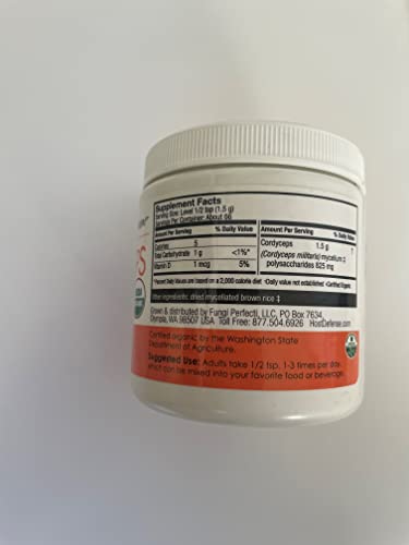Host Defense, Cordyceps Powder, Supports Energy, Stamina And Athletic Performance, Mushroom Supplement, 3.5 Oz, Plain #TOP1