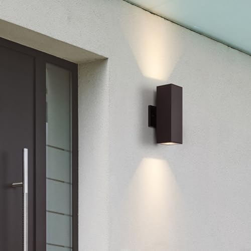 Image of mirrea 12 inch Modern Outdoor Porch Light, 2 Lights, Oil Rubbed Bronze, 2 Pack