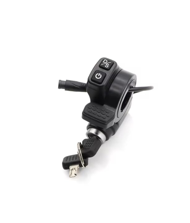 7 Pin Throttle and Electric Lock Set Compatible with Kukirin G2 Master, Integrated Speed Switch with Ignition Keys, Original Accessories