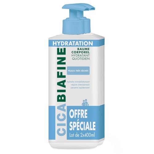 CicaBiafine - Bálsamo corporal hidratante diario (lote de 2 unidades de 400 ml)