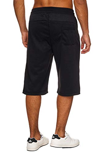 Hidyliu Mens Elastic Waist Drawstring Workout Gym Joggers 3/4 Shorts Summer Casual Sweat Short Pants with Pockets