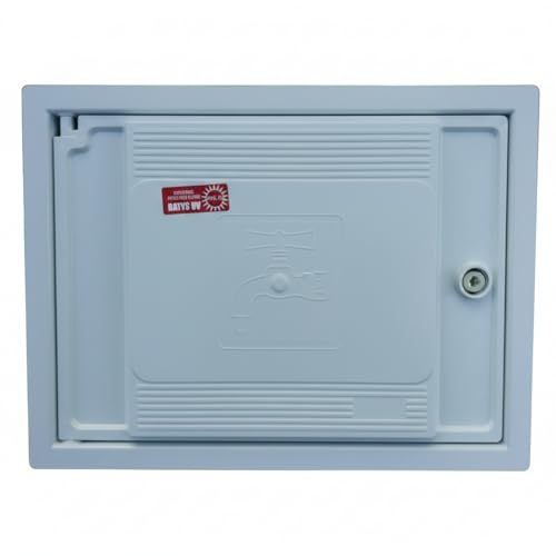 Suinga Puerta para Contador de Agua de Polipropileno 30x40cm | Tapa Contador sin Mirilla con Marco para Empotrar | Montada sobre Marco para Encarcelar en la Pared | Armario con Cerradura y Llave