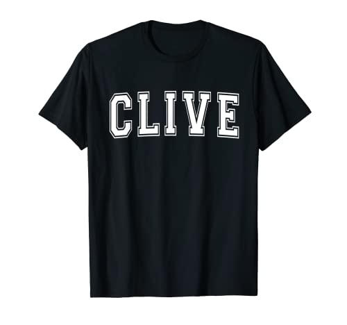 Clive IA IOWA USA Vintage Sport Varsity Style T-Shirt