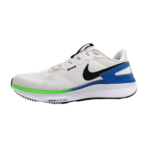 Nike Men's Air Zoom Structure 25 Road Running Shoe, White Black Platinum Tint Star, 41 EU