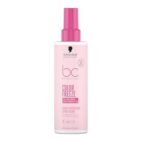 Schwarzkopf Professional Bonacure Color Freeze Spray Conditioner - Acondicionador Leave-In para Cabello Colorado - Mejora la Elasticidad 200 ml