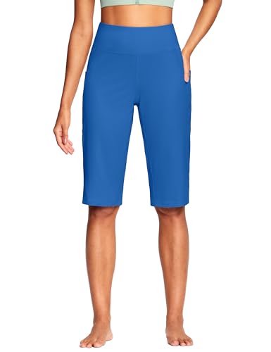 Image of ISEEGZ 15 inch / 18 inch / 21 inch / 25 inch Capri Pants for Women High Waist with Pockets Women's Capris Workout Yoga Pants Loose Straight Leg