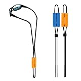 Floating Sunglasses Strap – Buoyant Glasses Retainer for Water Sports，Adjustable Floatable Eyewear Lanyard for Boating Kayaking Fishing Paddleboarding Beach Lake Pool, Blue, Orange