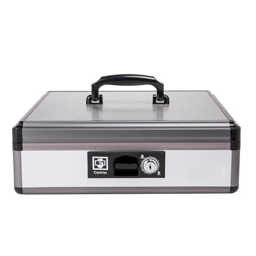 Caja fuerte impermeable pequeña - Caja fuerte ignífuga, organizador de almacenamiento personal con cerradura portátil, caja de seguridad resistente al fuego, caja de almacenamiento de dinero, caja