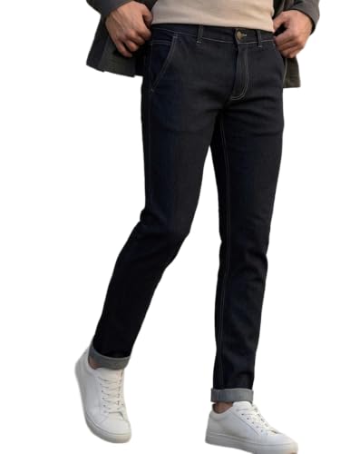 Image of Men's Slim Fit Solid Jeans Stretchable