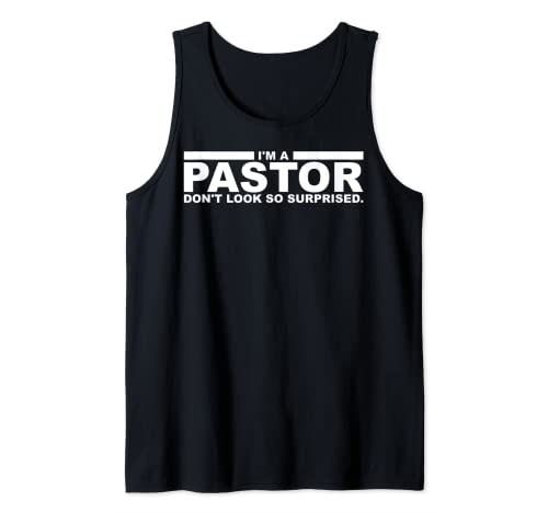 Funny I'm A Pastor Gift | Cute Christian Clergy Men Women Tank Top