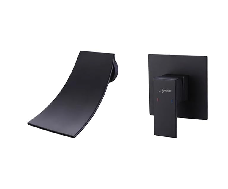 Aquieen Wall Mounted Waterfall Basin Mixer Hot & Cold Basin Mixer Basin Tap (Waterfall - Black) (B0CC229LQR) Amazon Price History, Amazon Price Tracker