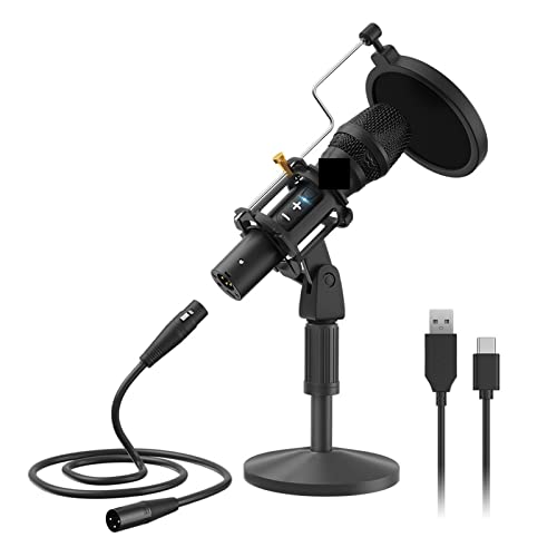 Microphone professionnel pour podcast à condensateur USB et XLR