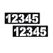Curb-N-Sign® Curbzee® Address Number Stencil - 3 inch Numbers Peel and Stick Thick Vinyl Sticker with die cut Address Numbers for Spray Painting & Customizing Sidewalks (2 PCS, 18