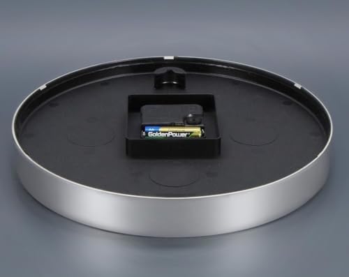 Unilux Aria Horloge Murale 30.5cm Systeme Quartz avec Double Affichage Métal Gris – Image 6