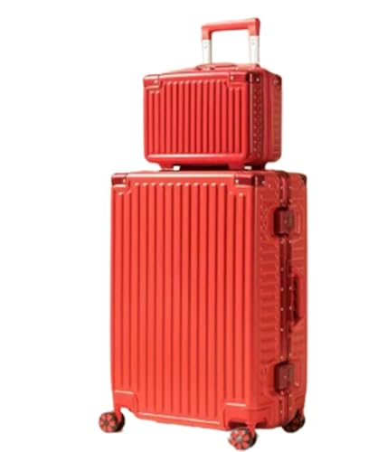 Carry-On 2 Piece Set Spinner Suitcase With Password Lock Carry On 14inch Cosmetic Bag Luggage Carry On (Color : D, Size : 20in)