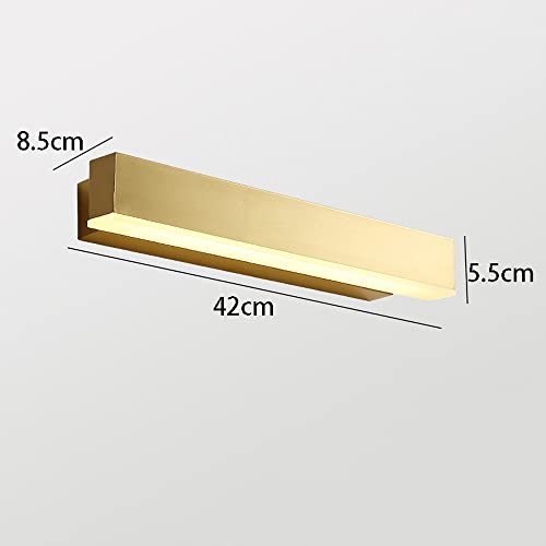 Éclairage de vanité réglable LED haut de gamme en cuivre pour miroir