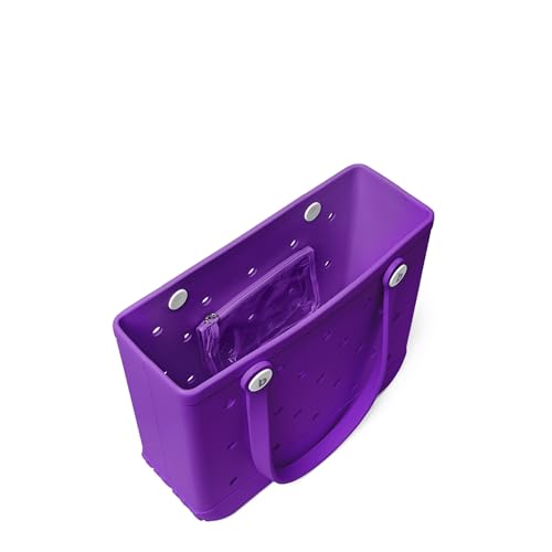 Image of BOGG BAG - Medium Tote Bag - Houston We Have a Purple - 15in L x 5in W x 12.5in H - Lightweight, Washable, Durable - All Purpose EVA - for Beach, Pool, Boat, Work, Sports
