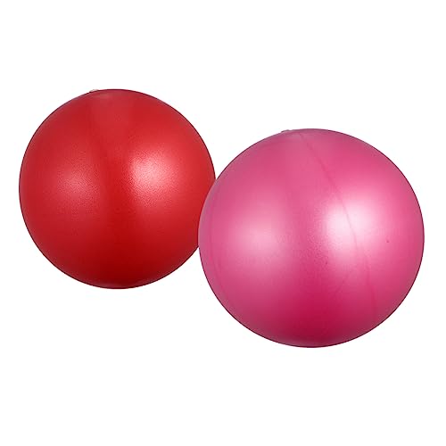 balacoo 2pcs Balancing Stability Trainer Anti-burst Yoga Ball PVC Fitness Massage Lacrosse Gym Mini Posture PVC Exercise Ball Balance Trainer Small Fitness Balls Exercise Thicken Red