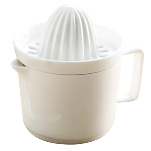 HOMSFOU Exprimidor Manual de Limón Diseño Desmontable y Tapa Removible, Extractor de Jugos Cítricos para Preparar Zumos Frescos en Casa