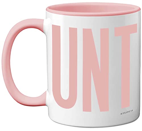 Funny Mugs for Men Women - C UNT Mug - Fun Sarcastic Slogan Gifts for Work Colleagues, C*nt Crude Rude Novelty Joke Gag Humour Birthday Present Friends, 11oz Pink Ceramic Dishwasher Safe Mugs