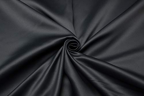 Escalano Tela opaca de 300 cm, cortina térmica, oscurecedora, protección contra la luz, protección visual, tela decorativa para coser, cortinas oscurecedoras (DL1 negro)
