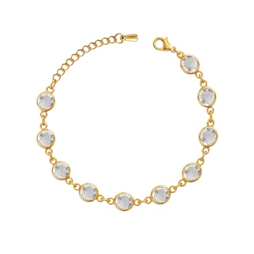 Image of IXIA by GIVA 18k Gold Tone Plated Crystal Circuit Gold Plated Bracelet | Gifts for Women & Girls | Waterproof, Anti Tarnish, Skin Safe Jewellery,