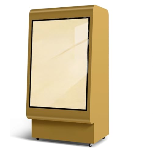 YUGXTH Mostrador de Recepción, Mostrador de Recepción con Luces, Mostrador de Caja con Cajón con Cerradura, Mesa de Recepción de Hierro, Mostrador de Bienvenida para Espacios Pequeños(Gold)