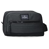 Pepe Jeans Whitton Neceser Adaptable Negro 25x15x12 cms Piel Sintética y Poliéster by Joumma Bags