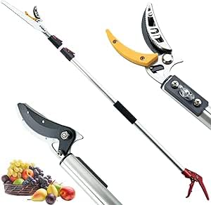 MEHOOSPVN Telescopic Tree Pruner with Button Type Telescopic Bar