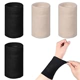 2 Pairs Elastic Wrist Compression Sleeve, Nylon Wristbands Brace for Support Wrist, Soft Sport Support Wraps for Wrists Protect, Carpal Tunnel Wraps Protector for Basketball Volleyball Golf Playing