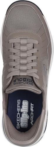 Skechers - Mens Go Golf Arch Fit - Line Up Slip On Shoes, Color Taupe, Size: 8.5 M US2