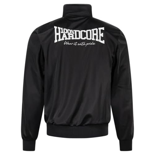 100% Hardcore Veste de survêtement « Essential Classic » pour homme - Noir - Veste d'entraînement Gabber, Noir , 3XL