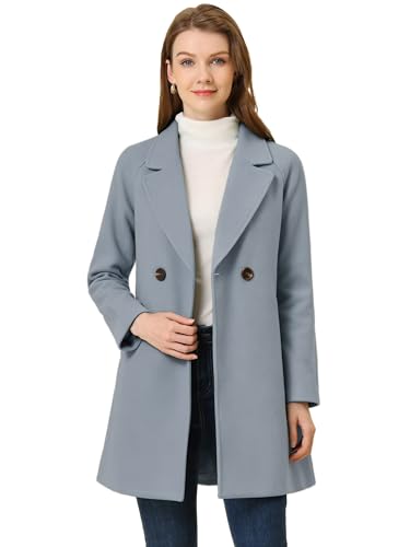 Manteau d'hiver femme manches raglan vestes et manteaux chauds revers cranté