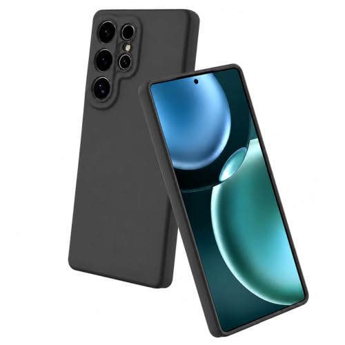 Image of Back Cover for Samsung Galaxy S25 Ultra 5G | Full Camera Protection | Premium Liquid Silicon Case | Flexible Bumper Case for Samsung Galaxy S25 Ultra 5G (Black)